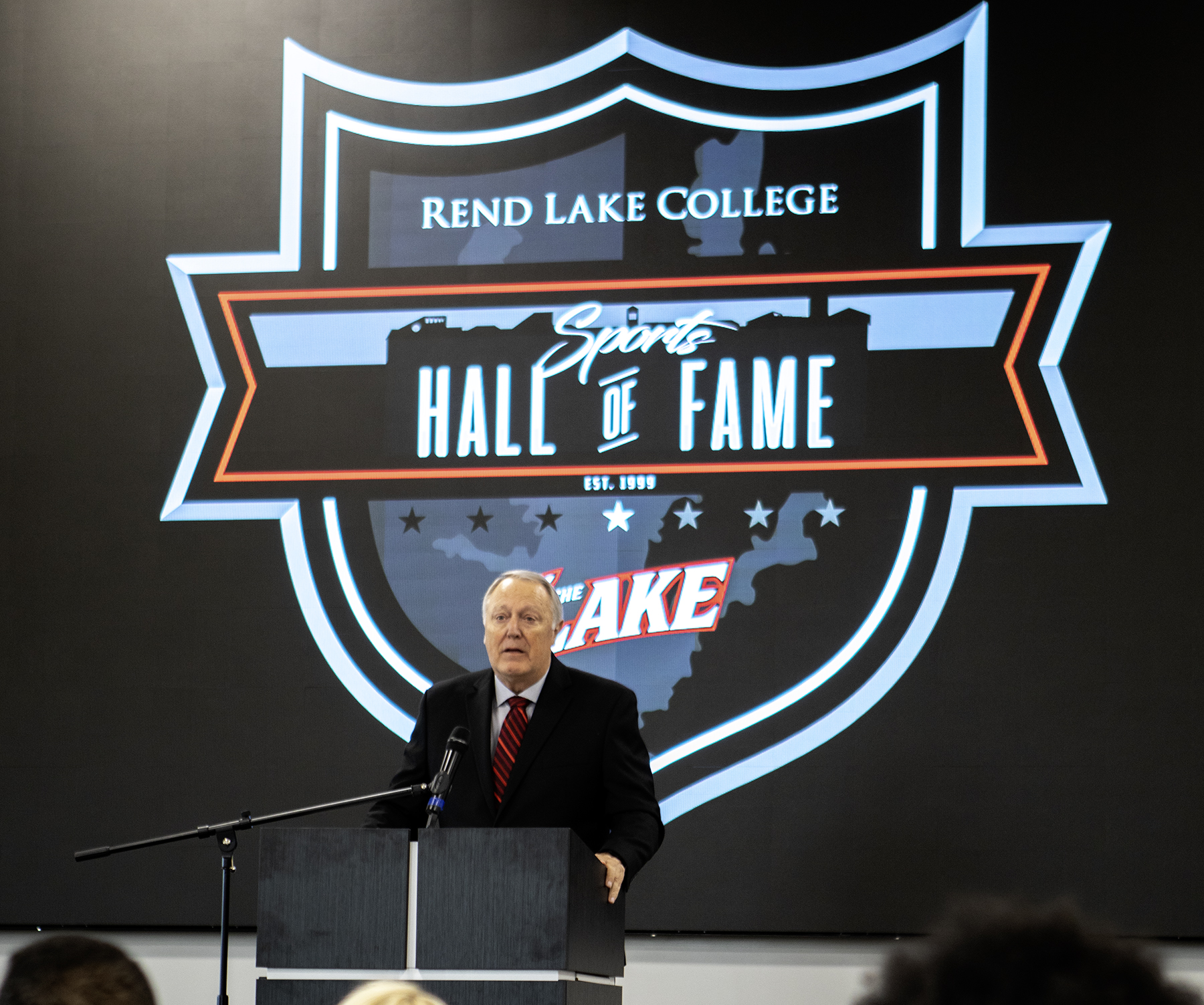 Ron Smith at a podium