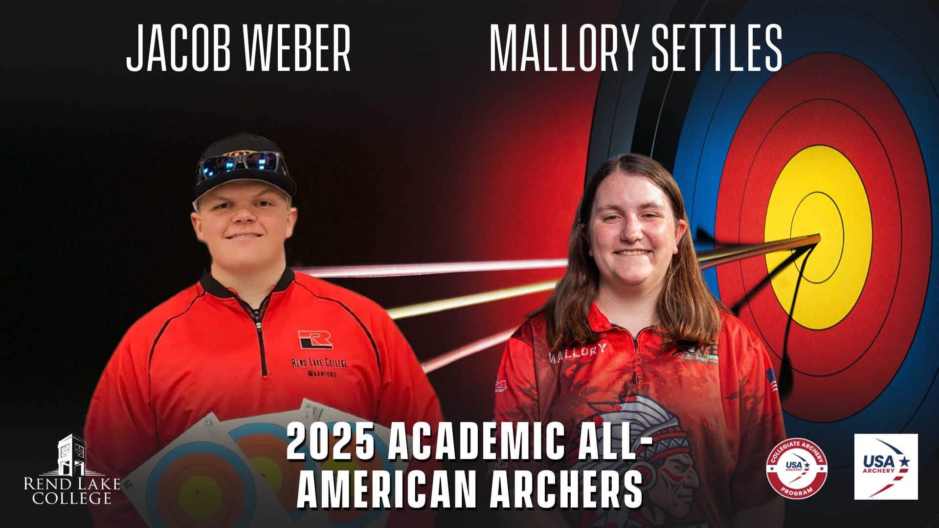 Weber and Settles, 2025 Academic All-American Archers