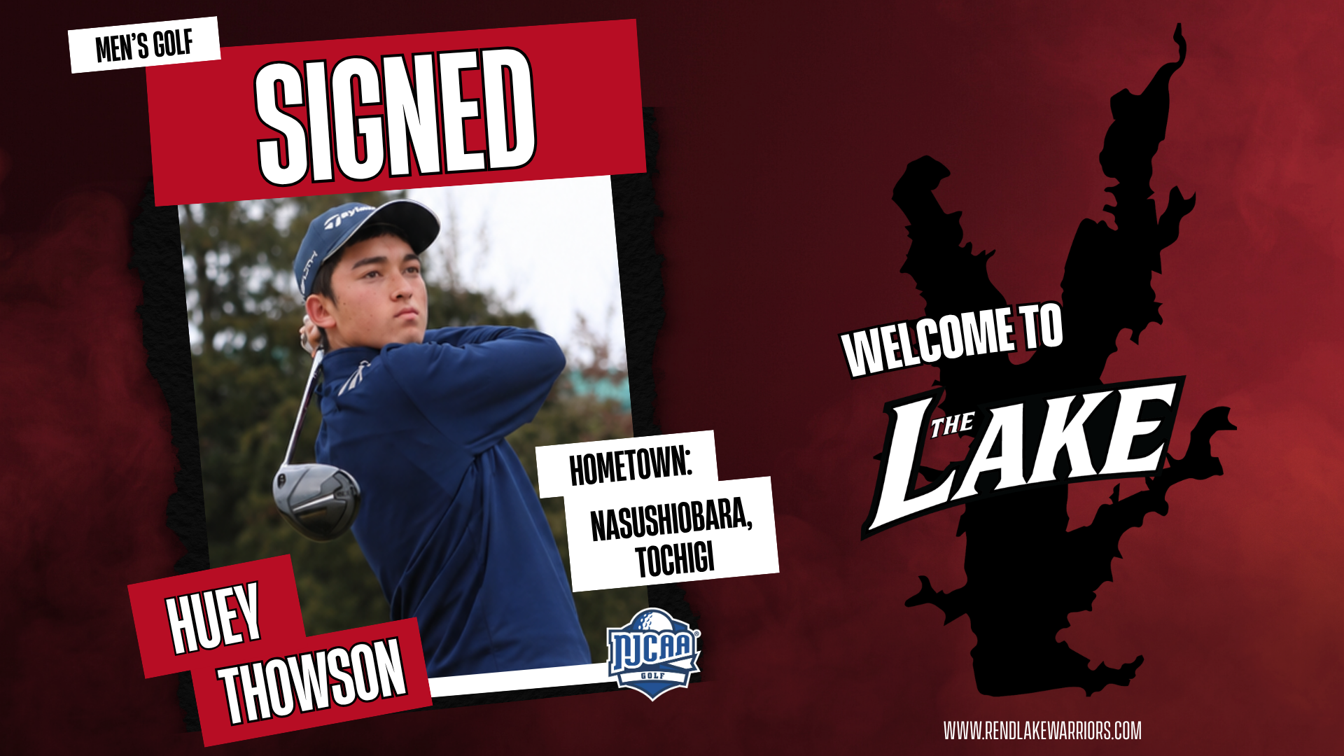Huey Thowson signs to play golf for RLC Fall 2026