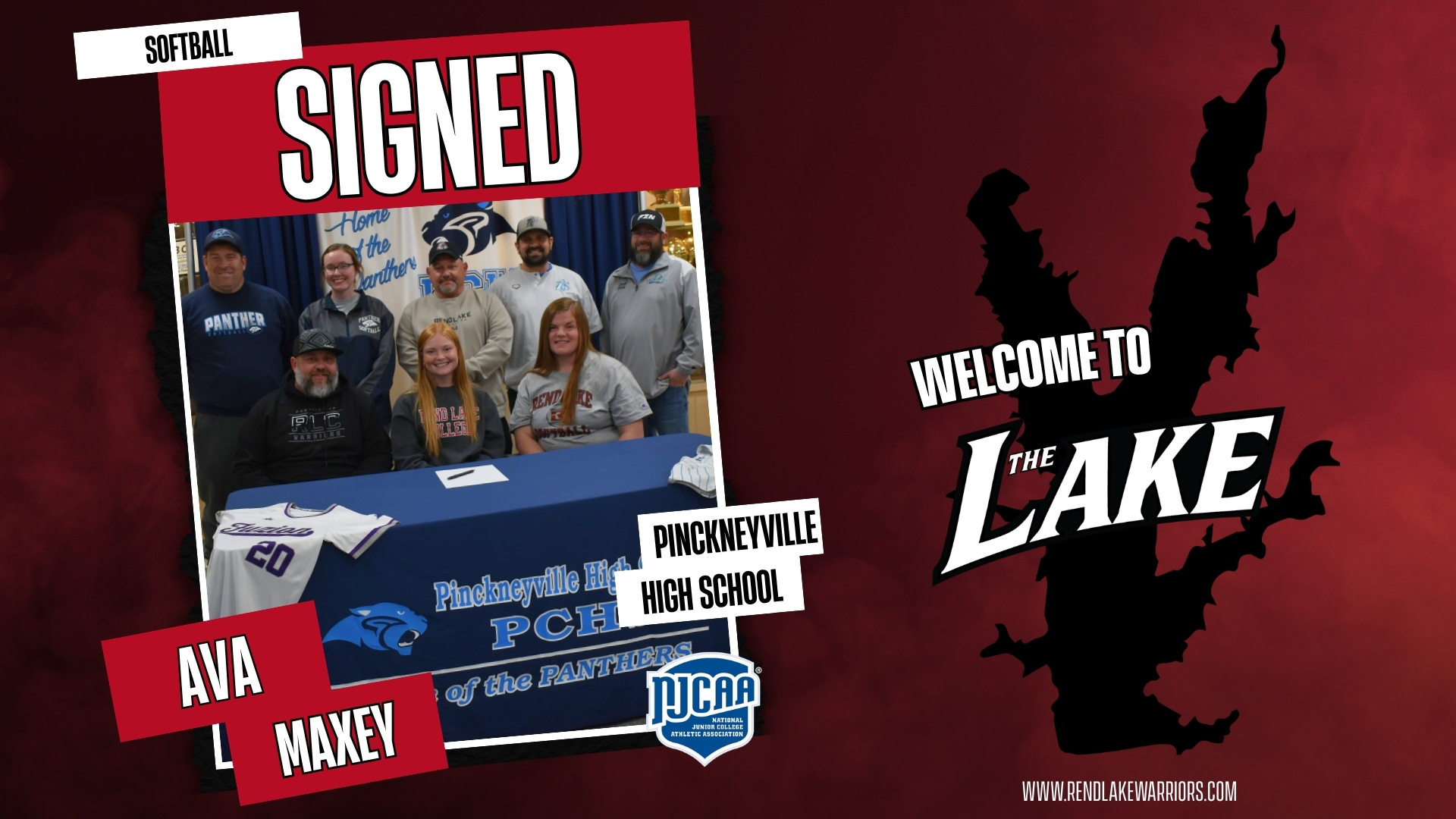 Ava Maxey from Pinckneyville Community High School has signed to Rend Lake College's Lady Warrior Softball team.