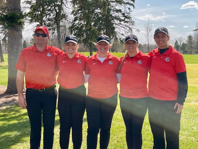 2024-2025 Lady Warriors golf team at the Central District Championship.